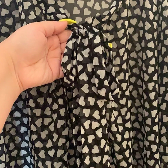 Xhilaration sheer heart print blouse - Picture 2 of 4